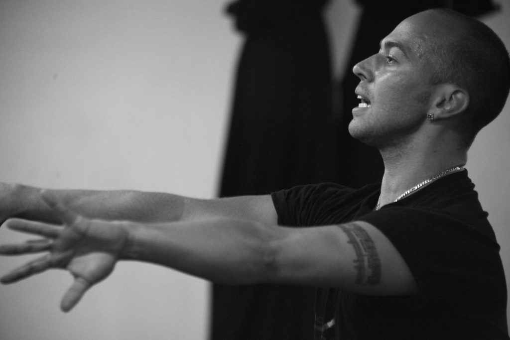Bradley Shelver in rehearsal - Photo by Nancy Turano