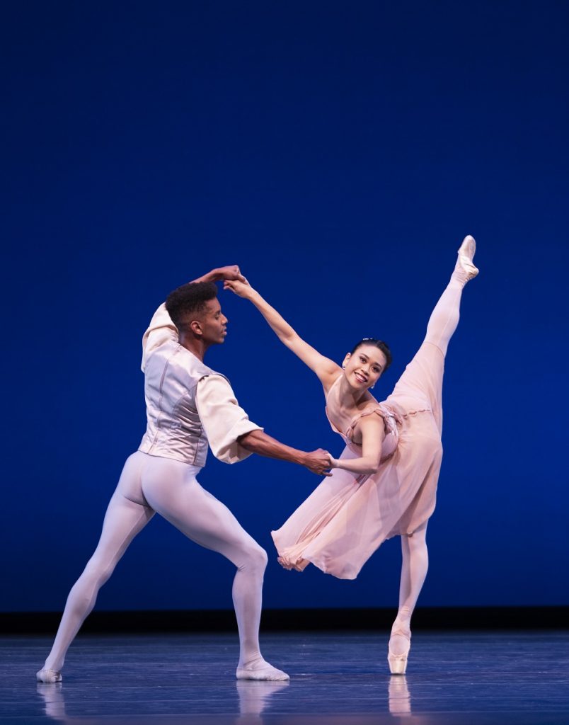Pacific Northwest Ballet principal dancers Jonathan Batista and Angelica Generosa in Allegro Brillante, choreography by George Balanchine © The George Balanchine Trust - Photo © Angela Sterling