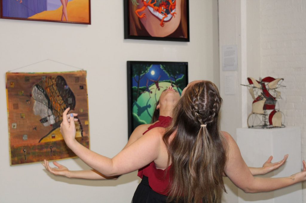 Leah Zeiger performing at the Awakenings Foundation (reprisal of 2019 work "Once It All Ends") - Photo courtesy of the artist.