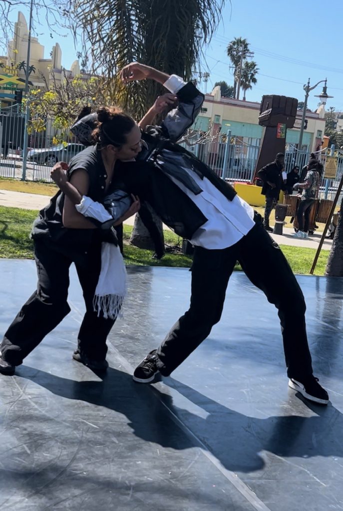 BlakTinx Dance Festival 2023 - "Divine Balance.”  Choreographed and performed by G’bari ‘GQ’ Gilliam and Shantel Urena - Photo by Bill Prudich