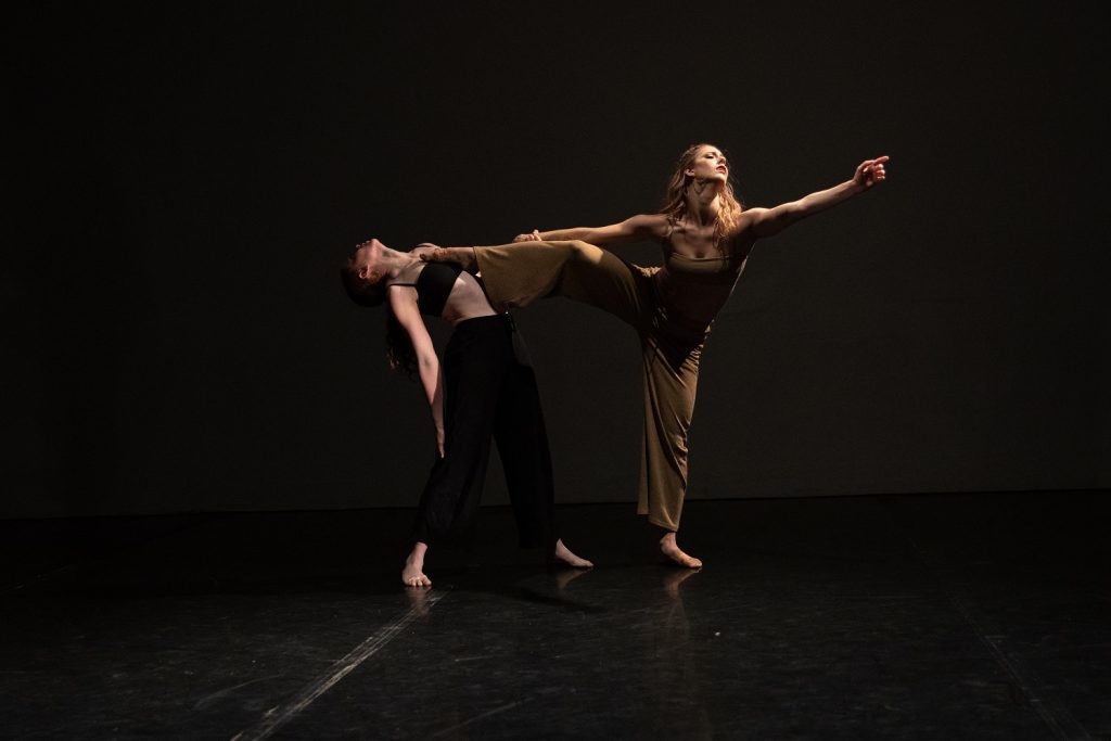 Lydia McDonald and Mara Hancock in Stephanie Mizrahis' "still here" - Photo by Denise Leitner
