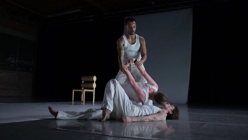 LADP LAUNCH: LA 2023 - Luca Renzi, (standing), Gretchen Ackerman (center), Layne Paradis Willis in "My Body is an Instrument" - Photo by Joy Isabelle Brown