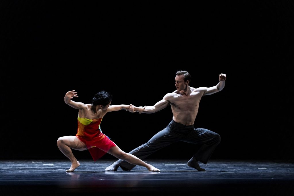 Pacific Northwest Ballet principal dancers Angelica Generosa and James Kirby Rogers in Alejandro Cerrudo’s Black on Black on Black" - Photo © Angela Sterling