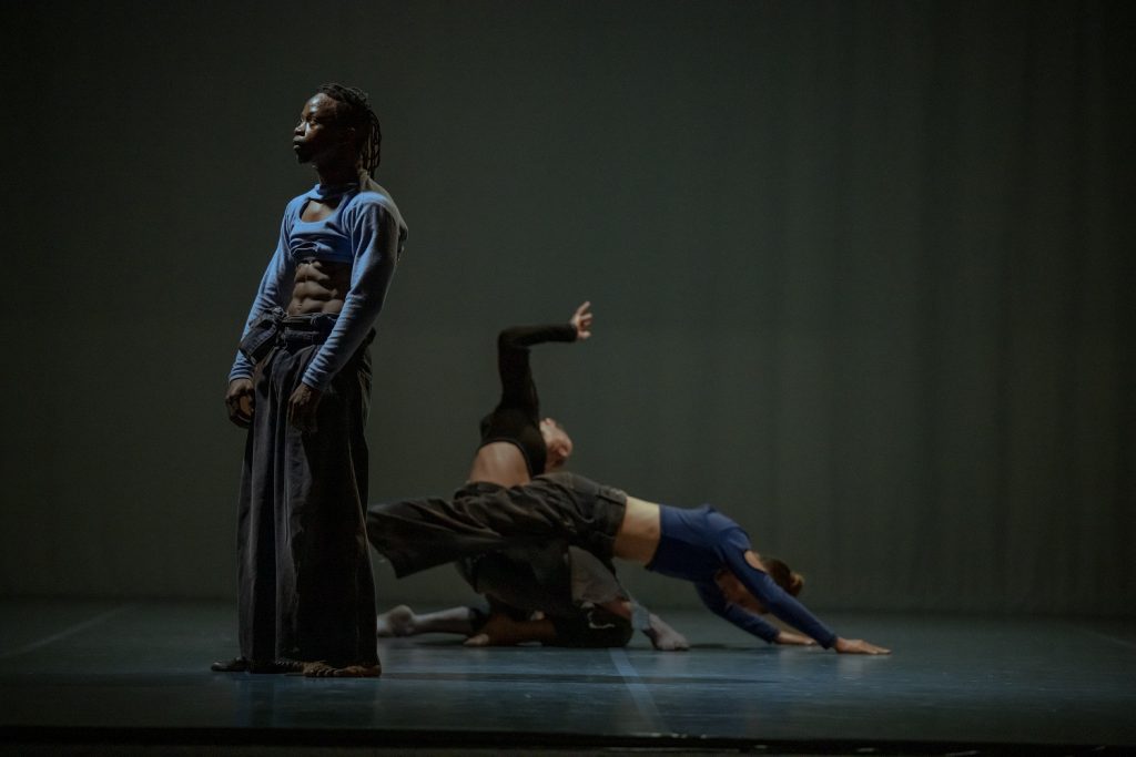Jacob Jonas The Company - Baptista Kawa, Jill Wilson, Emma Rosenzweig-Bock in Jonas's Going Through, Getting Through - Photo by Josh Rose