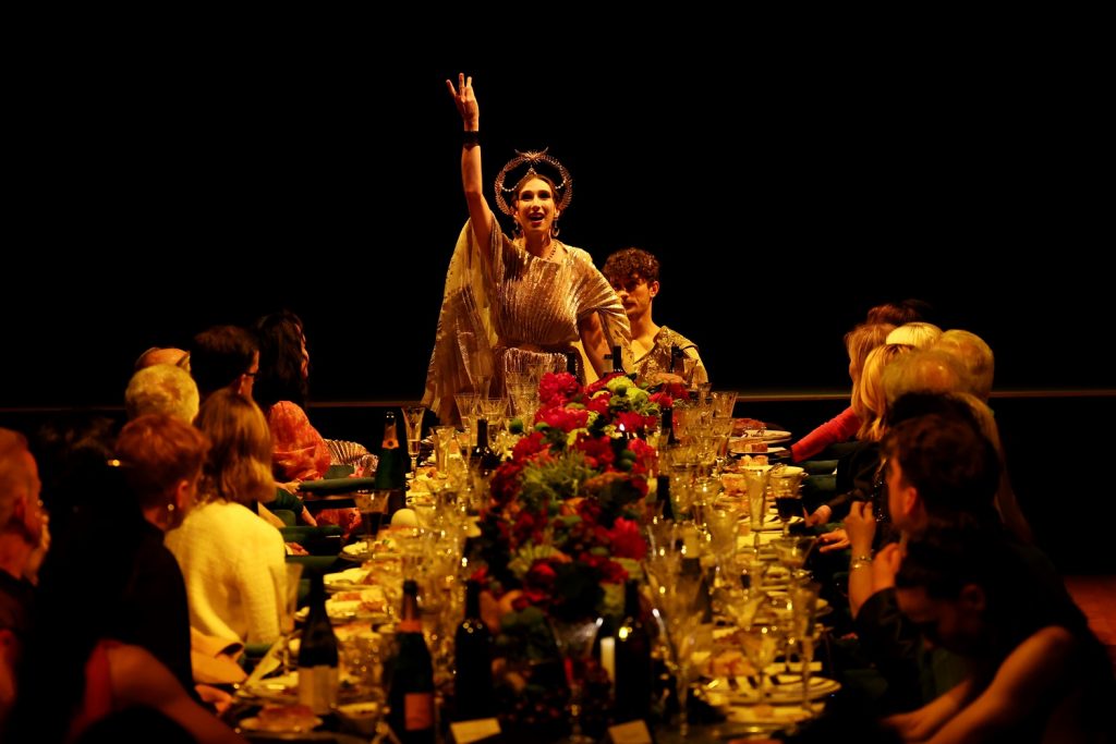 Long Beach Opera's THE FEAST - Anna Schubert as Cleopatra - Photo by Phillip Faraone, Getty Images for Segerstrom Center for the Arts