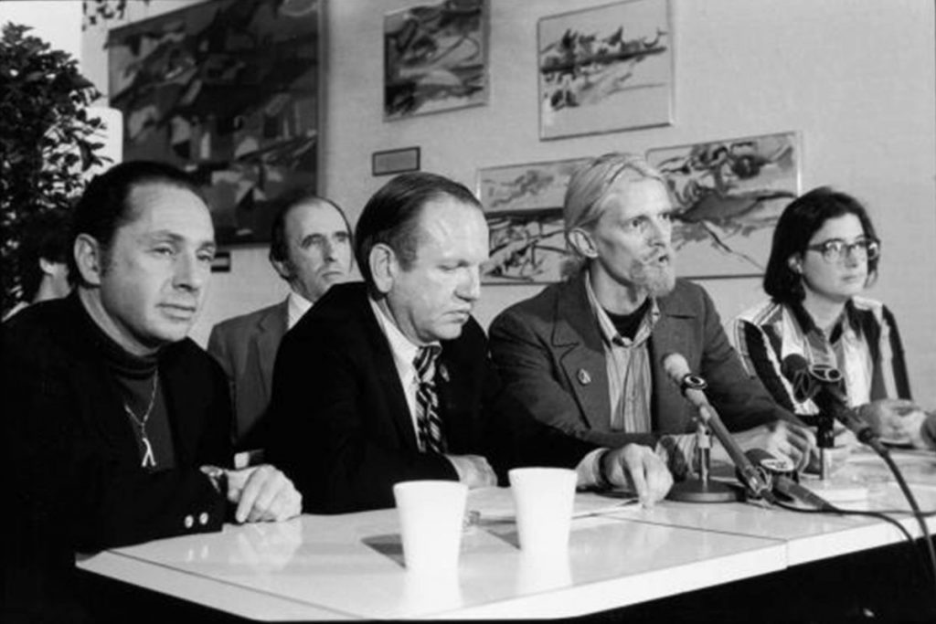 Activist Ron Gold, left, at the 1972 APA Conference in Dallas - Photo courtesy of the playwright