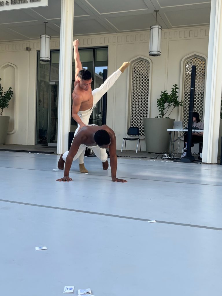 Bernard Brown/BBMoves - Glen Rodriguez (Standing) and Quron Clarks in "Sweatness of Sweat" - Photo by Beth Merill