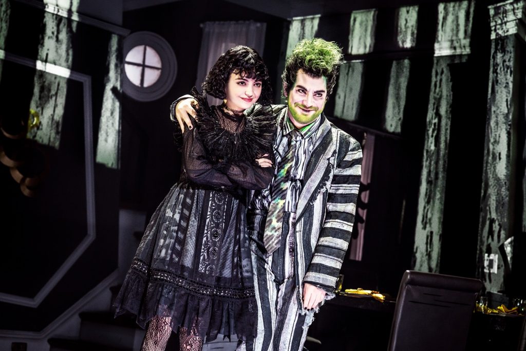 "Beetlejuice" - (L-R): Isabella Esler (Lydia) and Justin Collette (Beetlejuice) - Photo by Matthew Murphy