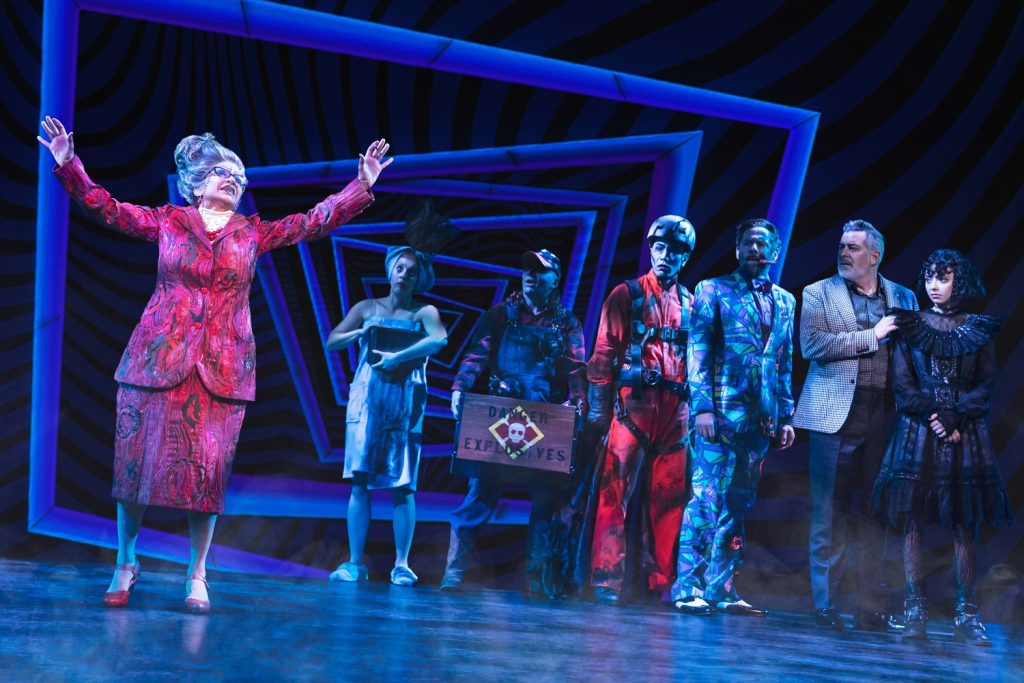 (L-R): Karmine Alers (Juno), Tour Company of "Beetlejuice", Jesse Sharp (Charles) and Isabella Esler (Lydia) - Photo by Matthew Murphy