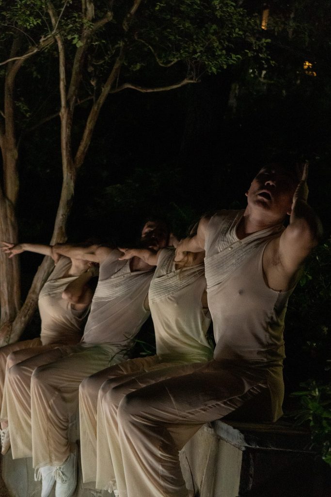 (front to back) Jason Martin, Emily Crouch, Grayson McGuire, Eugenia Rodriguez in SEED - Photo by Mia Harris