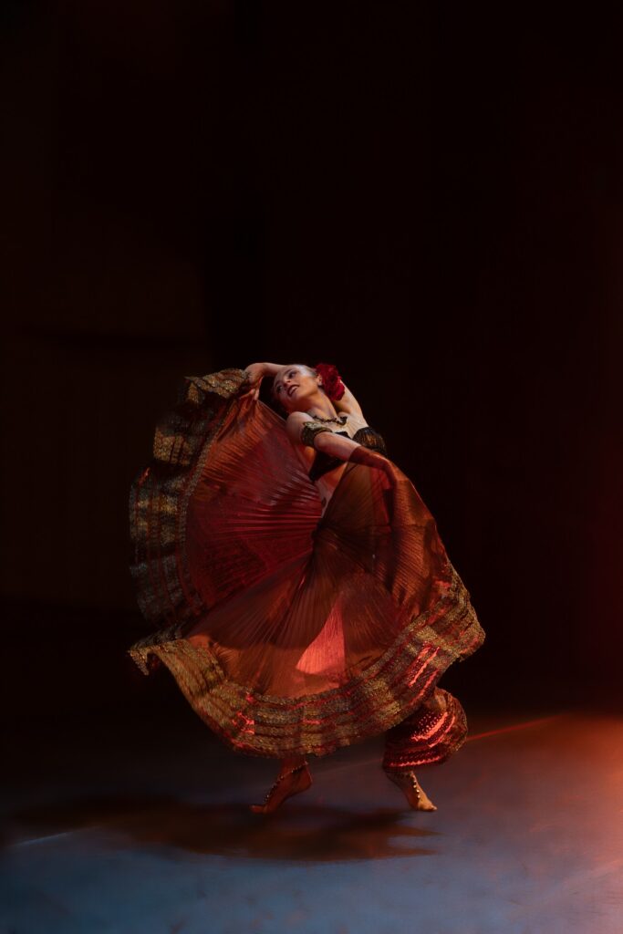 Marzia Memoli in Ted Shawn's “Serenata Morisca,” performed in the world premiere of GRAHAM100 at The Soraya on Sept. 30, 2023. | Photo: Carla Lopez, Luque Photography.