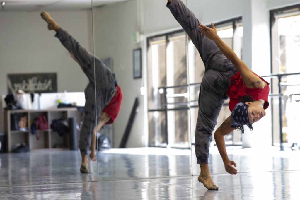 Andrew Park in rehearsal with Chasen Greenwood - Photo by Chris Motenson