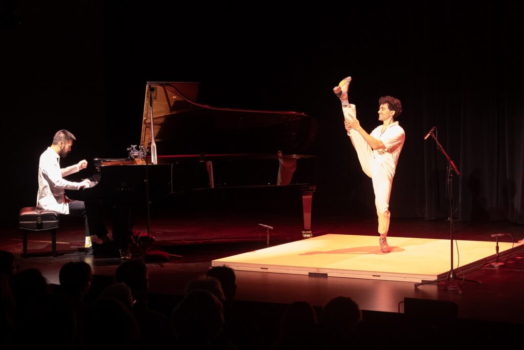 CAP UCLA - Conrad Tao and Caleb Teicher performing in "Counterpoint" - Photo by Jason Williams