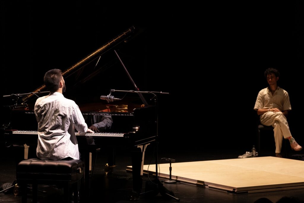 CAP UCLA - Conrad Tao and Caleb Teicher performing in "Counterpoint" - Photo by Jason Williams
