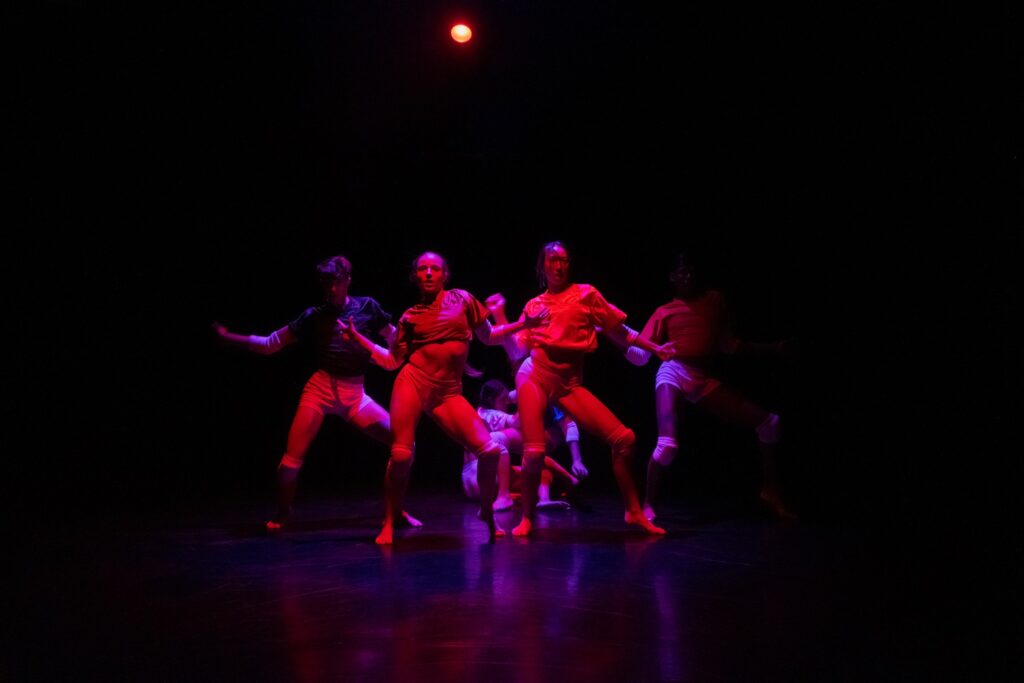 VOICES - Chelsea Roquero, Devin Waxman, Brooke Lutz, Tetiana Sklyarova, Monica Williams, Christopher Hahn in "macho", choreography by Camila Arana - Photo by Victoria Roman