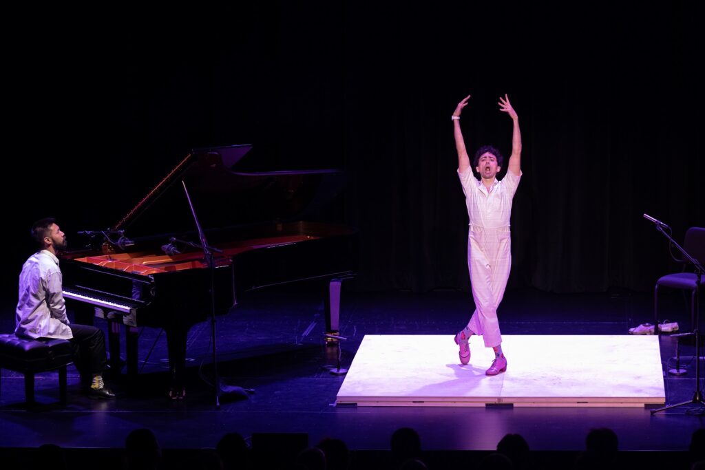CAP UCLA - Conrad Tao and Caleb Teicher performing in "Counterpoint" - Photo by Jason Williams