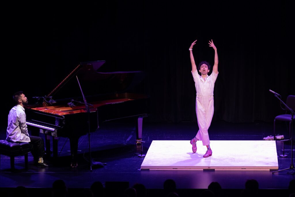 CAP UCLA - Conrad Tao and Caleb Teicher performing in "Counterpoint" - Photo by Jason Williams