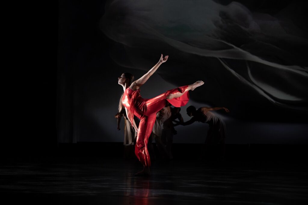 Regina Klenjoski Dance Company in The Golden Apple - Madelyn Zaring in Air - Photo by Denise Leitner