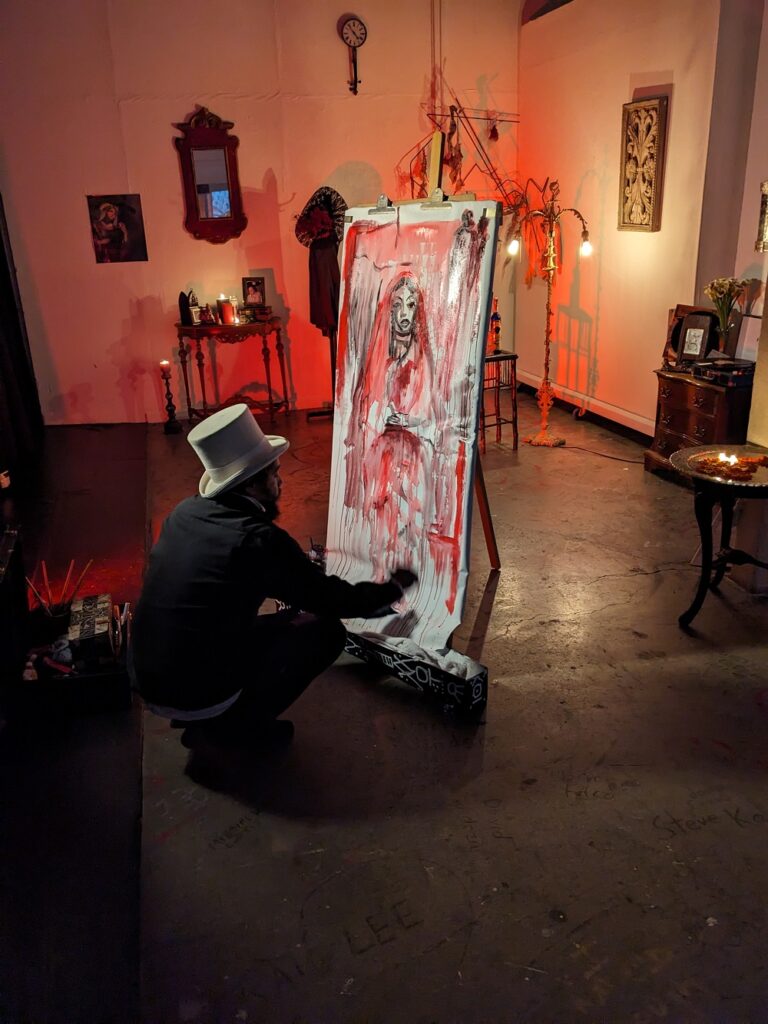 Artist Quincy Clemons - "Lo Que El Fuego Me Dio" by Andrea Soto - Photo by LADC