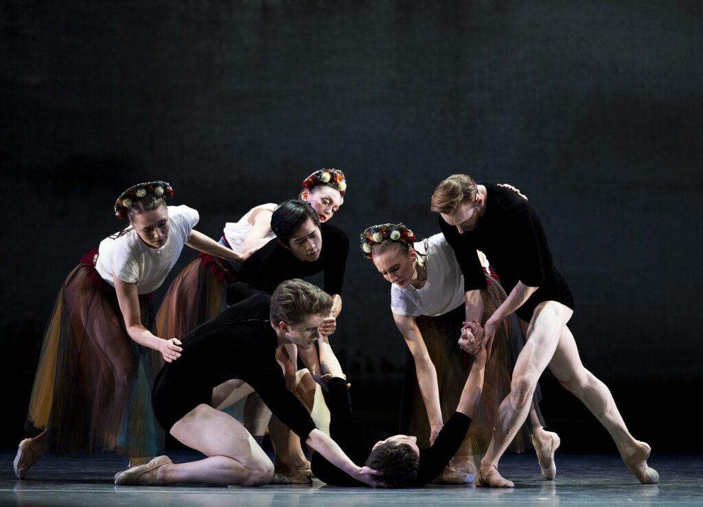 Pacific Northwest Ballet company dancers in Alexei Ratmansky’s Wartime Elegy - Photo © Angela Sterling.