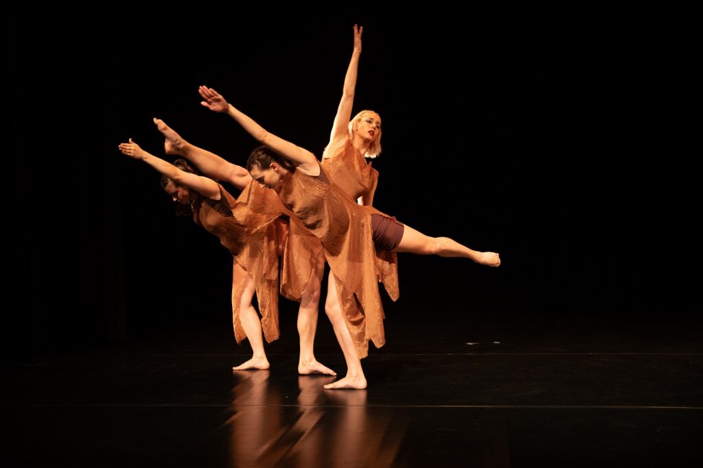 BrockusRED - Denali Huff, Anne Lee Rohovec, Mara Hancock in "Women's Stillness" - Photo by Denise Leitner