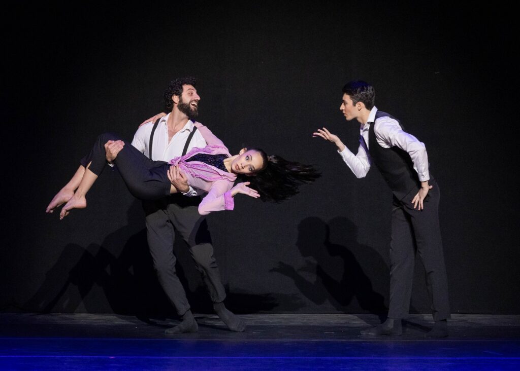 Hollywood Ballet - "Winter Wonderland" - Dancers Lena Harris, Tigran Sargsyan and Joshua Tyebkhan - Photo by Reed Hutchinson