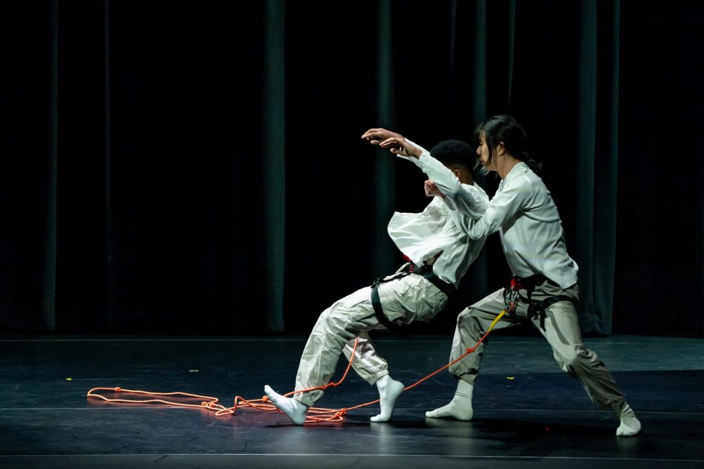 USC Alumni Residency - L-R Davon Rashawn Farmer, Seth Horinouchi in Madison Falconer’s "CLAY-MADE" - Photo by Cheryl Mann.