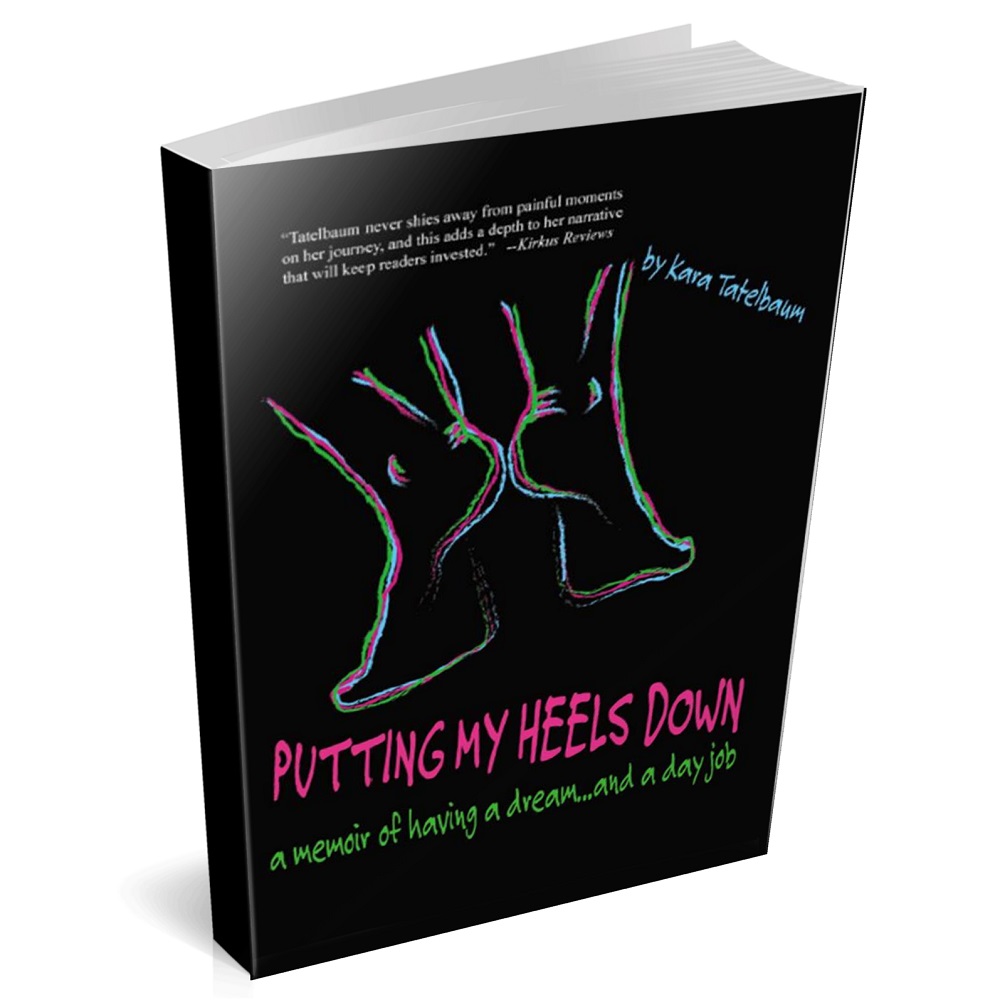 3D photo of "Putting My Heels Down" by Kara Tatelbaum with quote by Kirkus Reviews - Courtesy of the author.
