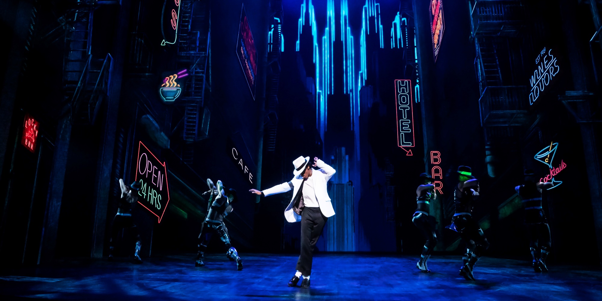 Myles Frost and cast in MJ The Musical - Photo by Matthew Murphy.