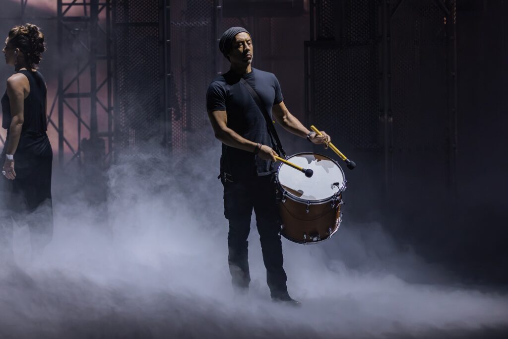 Antonio Sánchez performing in "Existencia" - Photo by Luis Luque, Luque Photography.