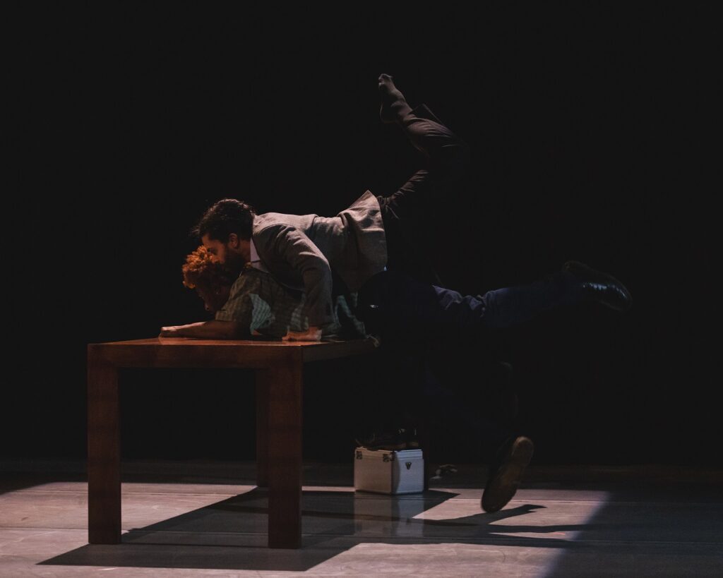 Joe Davis (top) and Jamal Kamau White in "Sucker Punch" by Jamal Kamau White - Photo by Skye Schmidt Varga.