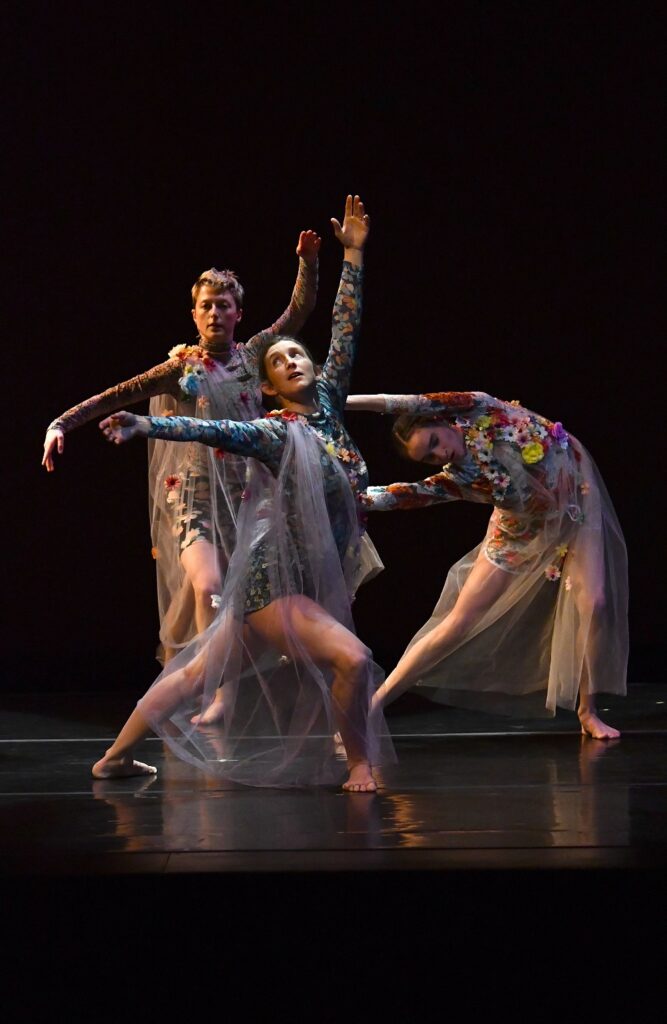 Ellen Smith Ahern, Theo Armstrong, and Taylor Zappone in "My Body as the Topic Coming Around Again//Vol. 1(Land)" by Rebecca Pappas - Photo by John Atashian.