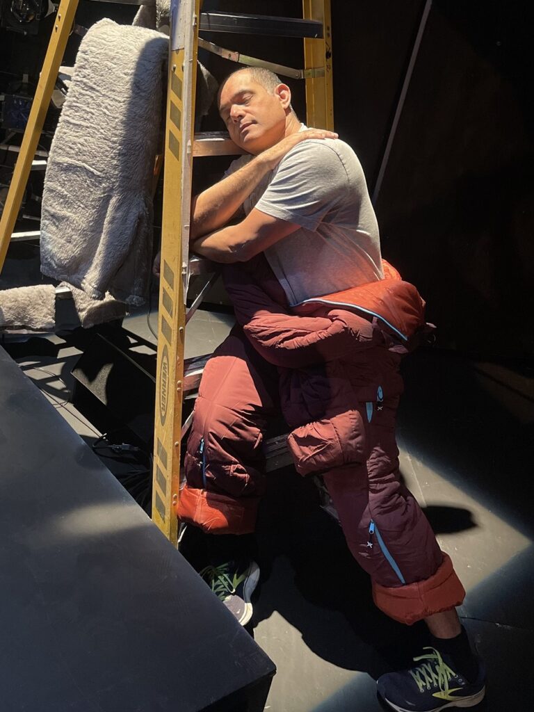 Lionel Popkin behind the scenes at REDCAT - Photo by Carolyn Hall.