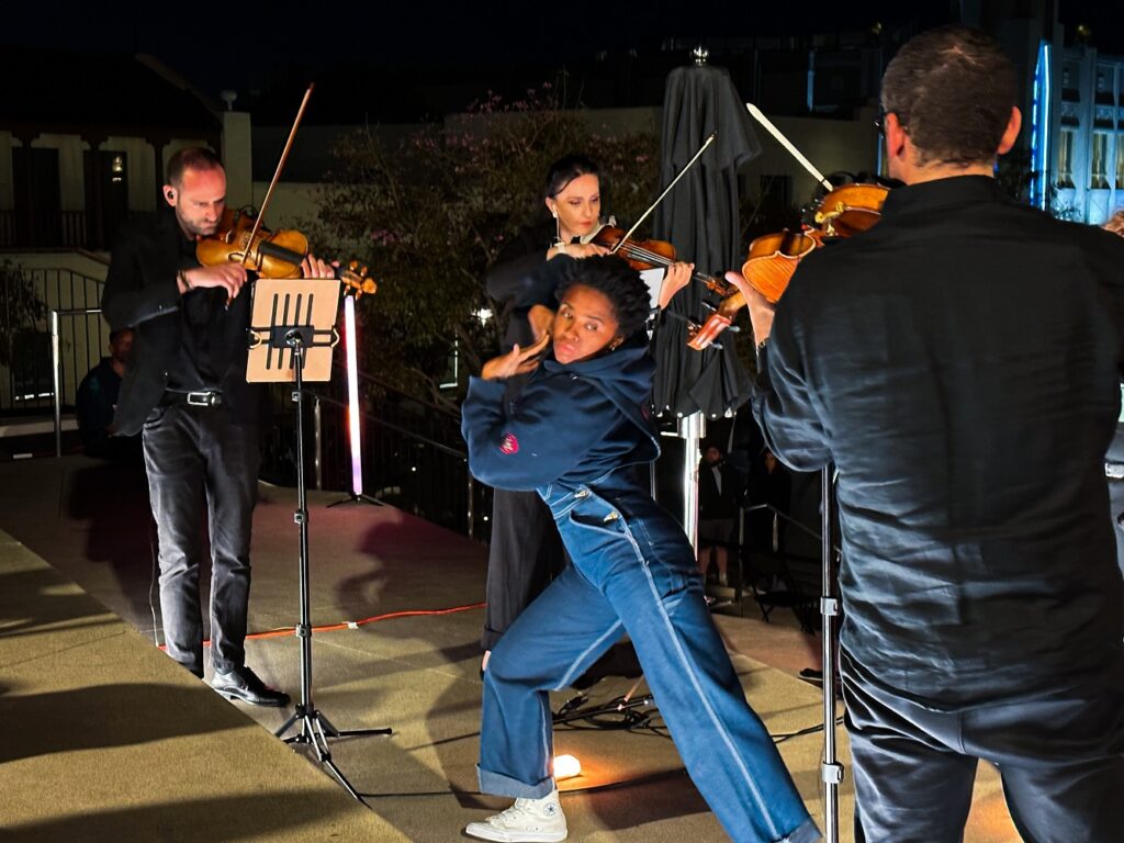 Alyse Rockett (center) and musicians in Emersion Music's RENEWAL - Photo: Steven Vargas