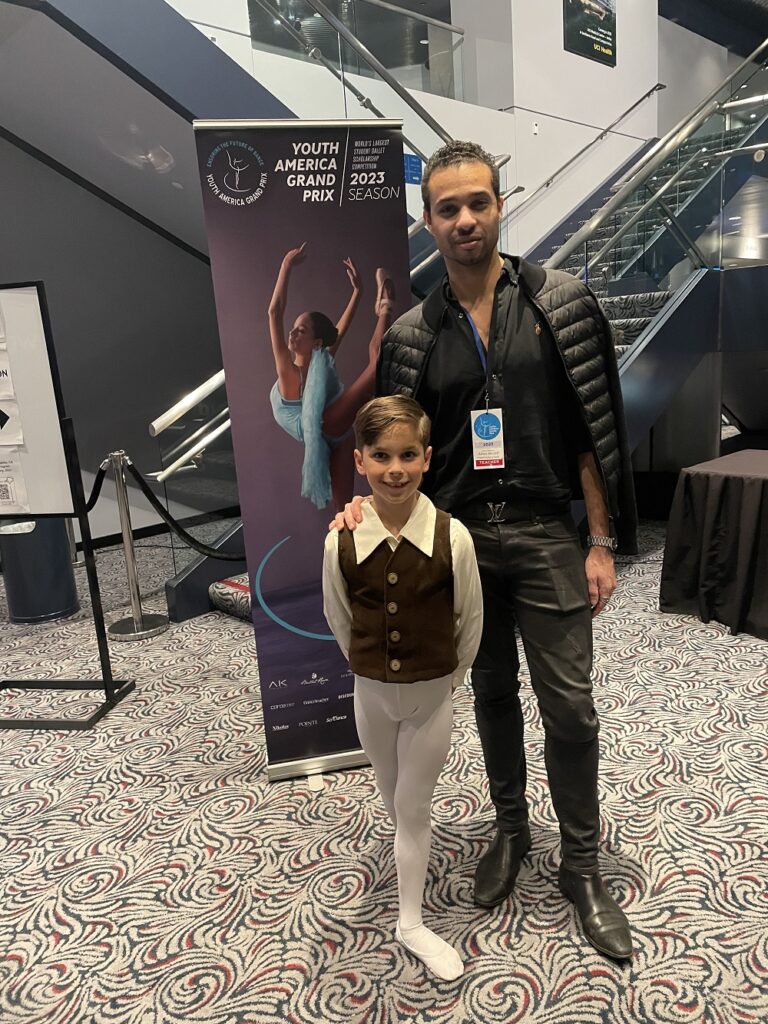 Spencer Collins and Adrian Blake Mitchell at YAGP - Photo by LK Studios.