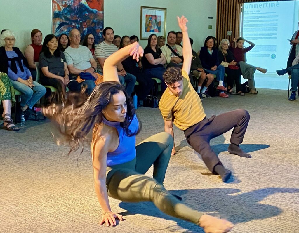 Bodies in Play at the Brand Library - (L-R) Cristina Florez and Daurin Tavares - Photo by Jamie Nichols.