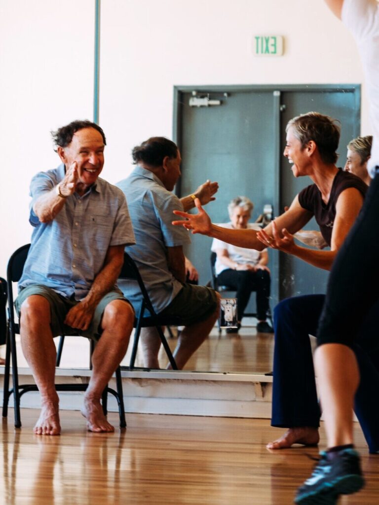 Invertigo Dance Theatre - Rachel Whiting (right) - Dancing Through Parkinson's - Photo by Ginger Sole Photography.