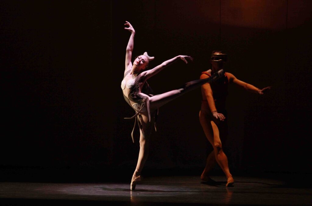 Janie Taylor and Sebastien Marcovici in "Orpheus" by George Balanchine - photo by Paul Kolnik.