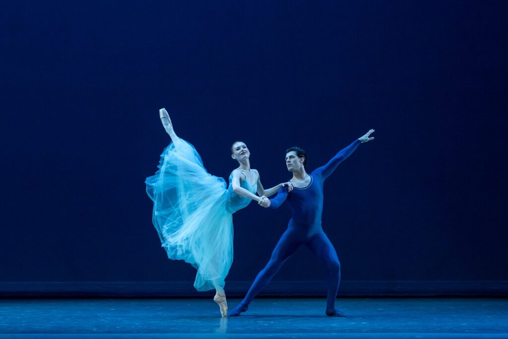 Los Angeles Ballet's Lily Fife and Jake Ray as the Waltz Couple in "Serenade" - Photo © Cheryl Mann 2024.