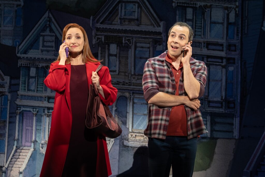 Mrs. Doubtfire - L to R Maggie Lakis as Miranda Hillard and Rob McClure as Daniel Hillard - Photo by Joan Marcus.