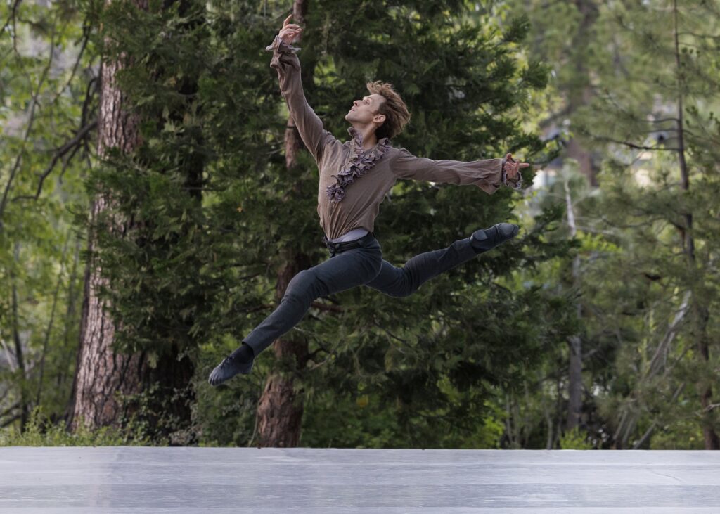 New York City Ballet principal dancer Adrian Danchig Waring in Lar Lubovitch's "Desire" at the 2023 Lake Tahoe Dance Festival - Photo by Erin Baiano.