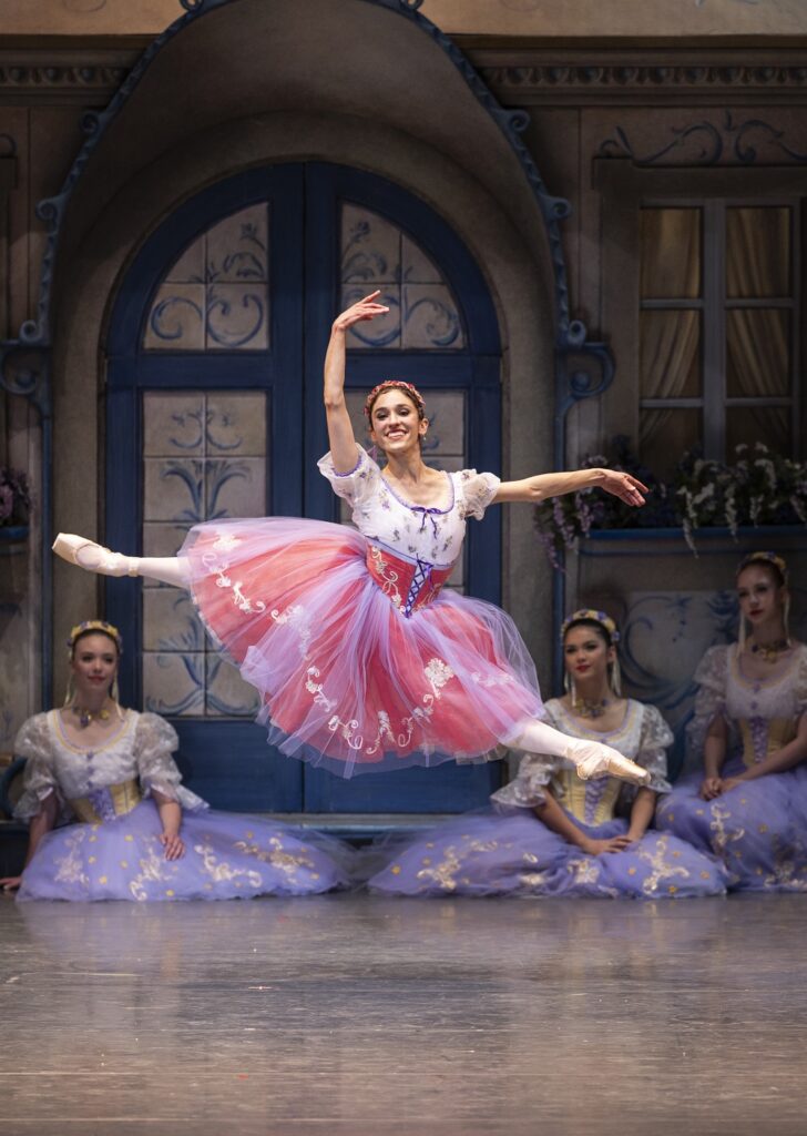Pacific Northwest Ballet principal dancer Leta Biasucci as Swanilda, in Coppélia, choreographed by Alexandra Danilova and George Balanchine © The George Balanchine Trust - Photo © Angela Sterling.