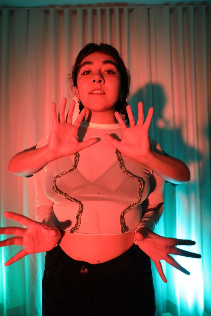 Alexis Amundarain, in You Live in my Spine by Leah Zeiger- Photo by Leah Zeiger.