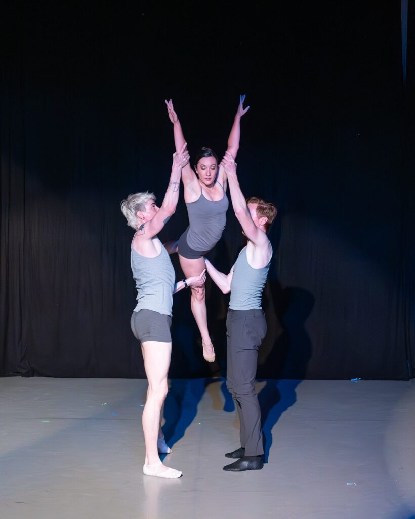 Kenneth Walker Dance Project - Michael Hill, Tracy Hill, Skylar Burson in "Teletype" - Photo by Scott Edwards-Silva.