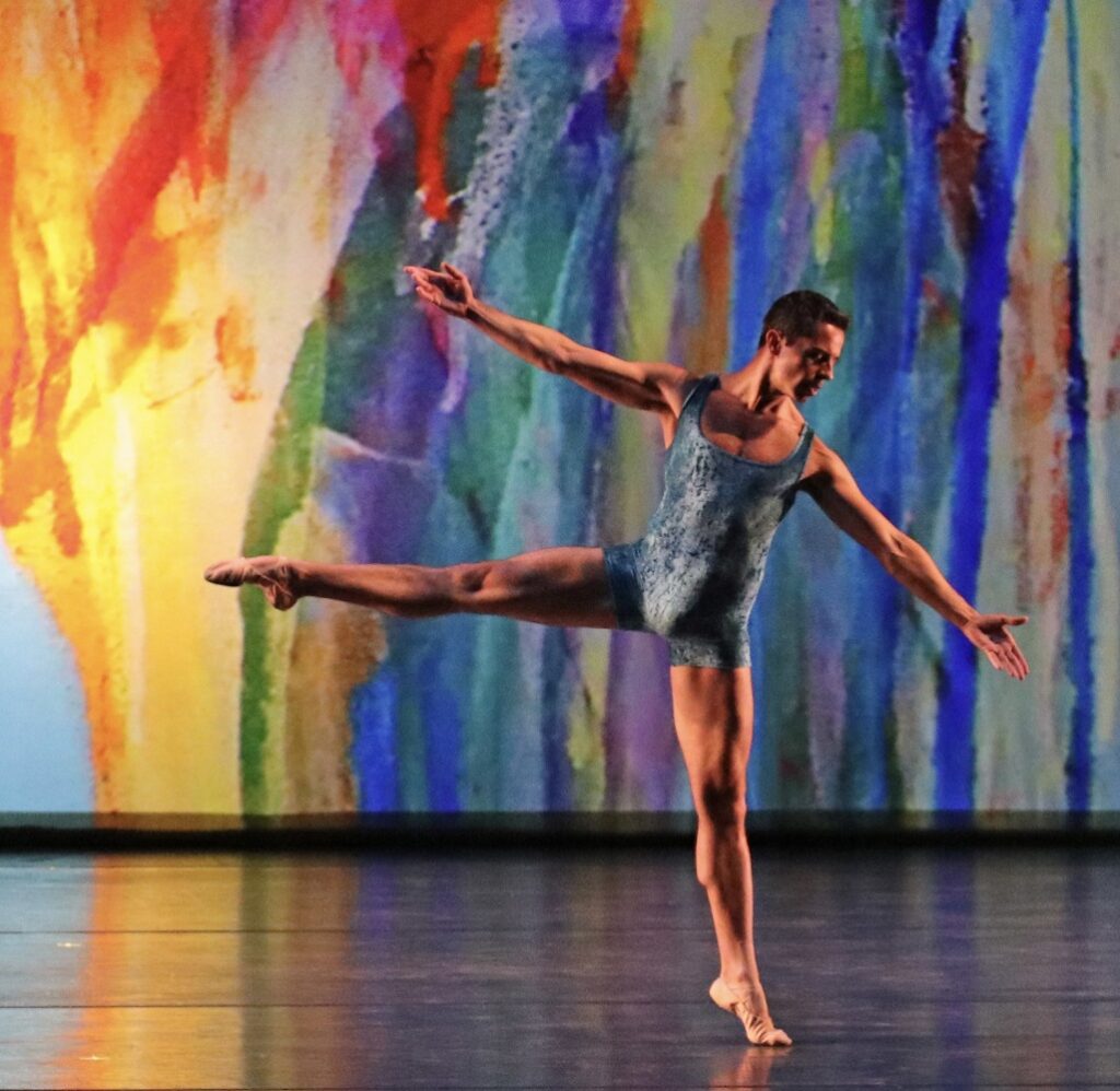 Lucas Segovia in Raiford Rogers' "Glassworks" - Photo by A. Trelease.