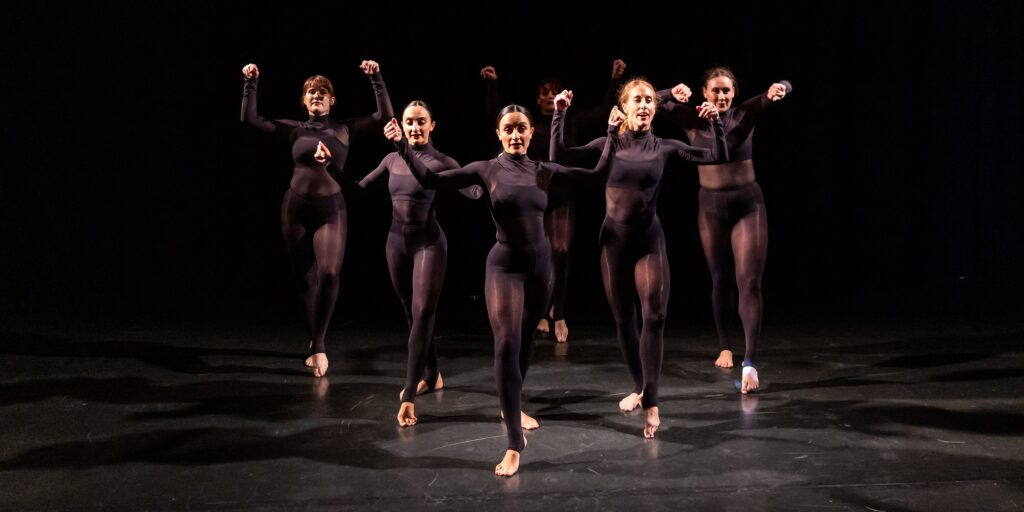 MixMatch Festival - AlignDance Theatre in Harmonic Unity by Wendy Ellis - Dancers Victoria Alesi, Megan Ayers, Caroline Biondo, Maria Biondo, Bridgette Borzillo, Brittany Corrigan - Photo by Skye Schmidt Varga.