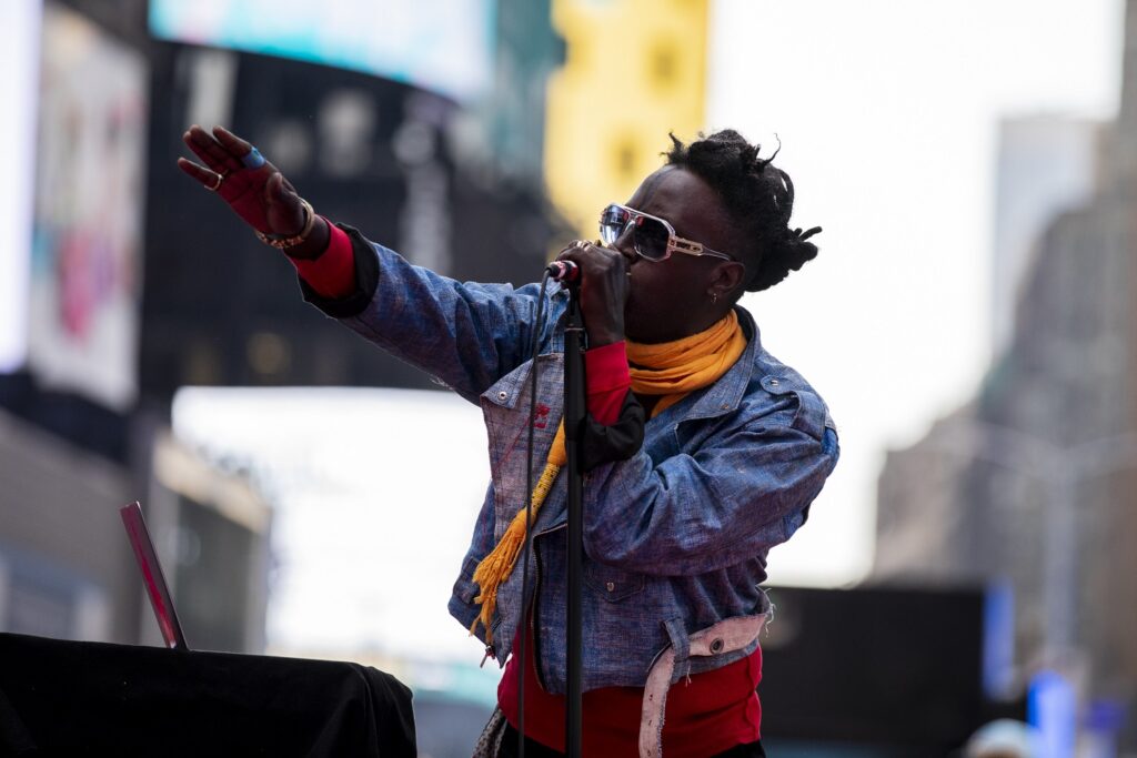 Saul Williams in "The Motherboard Suite" 2021 - Photo by Maria Baranova, Courtesy of New York Live Arts.