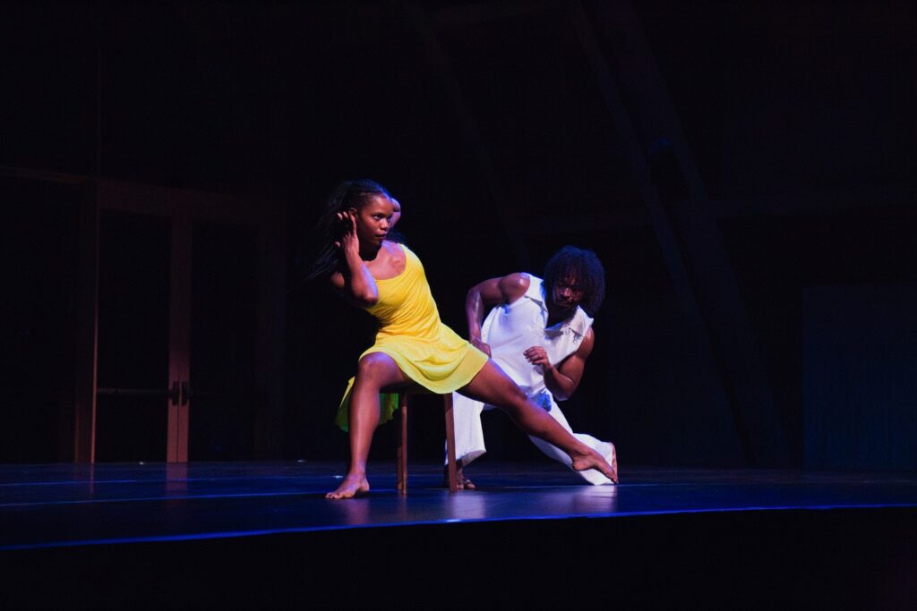 BODYTRAFFIC - Alana Jones and Ty Morrison in "Incense Burning On A Saturday Morning: The Maestro" by Juel D. Lane - Photo by Hanako Doerr.