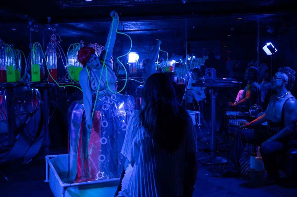 "Spill, An Act of Hydromancy" by Carmina Escobar- Photo by Christopher Wormald, courtesy of Performance Art Museum.