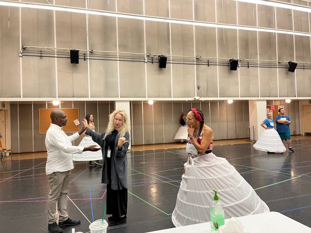 Kitty McNamee in rehearsal for LA Opera's "Romeo and Juliet"  - Photo courtesy of the artists.